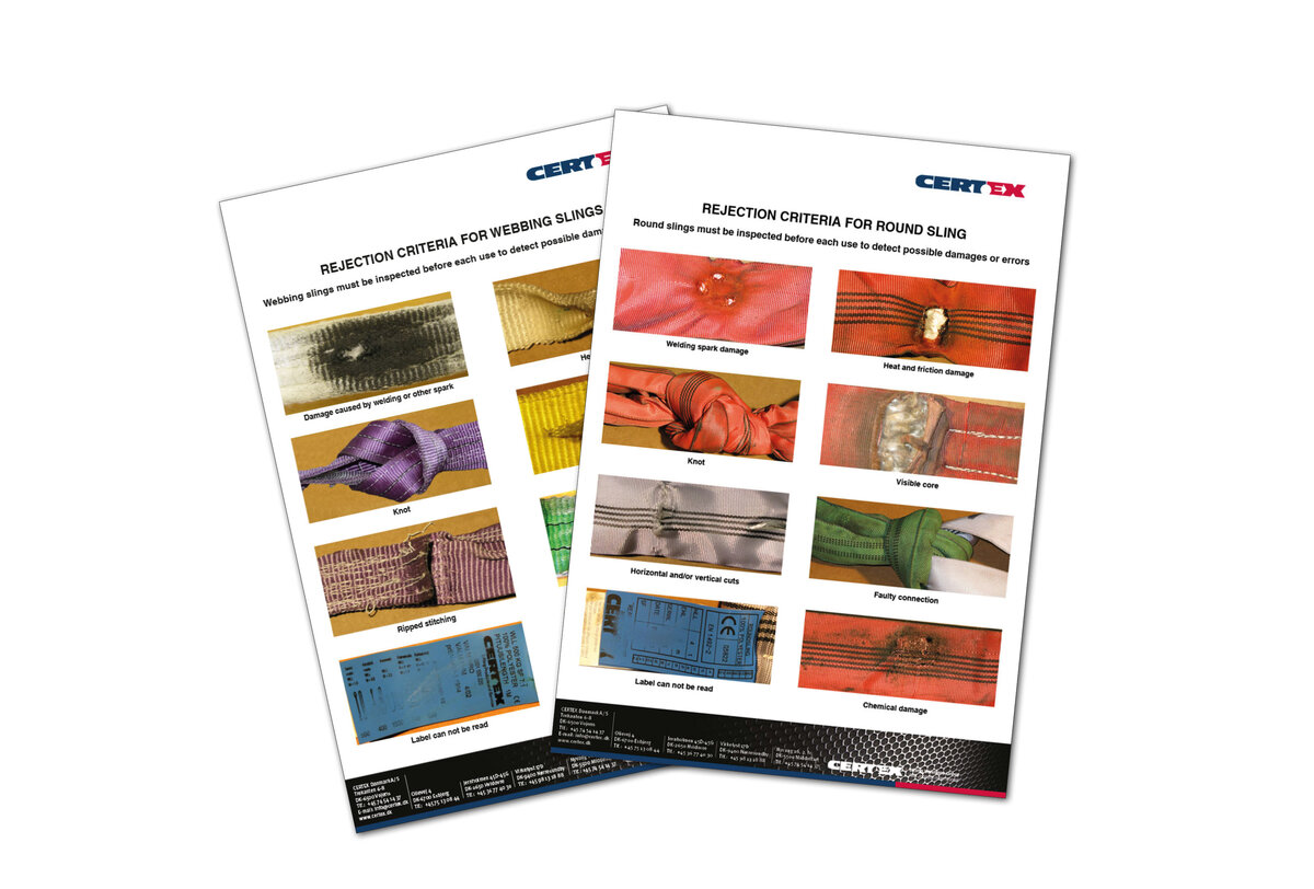 Rejection Criteria for Roundslings and bing Slings CERTEX Denmark